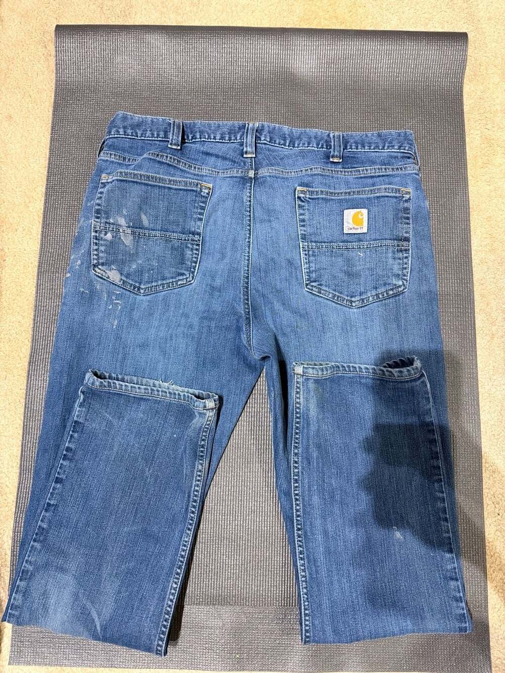 Carhartt Relaxed Fit Denim Work Jeans Blue 36x32